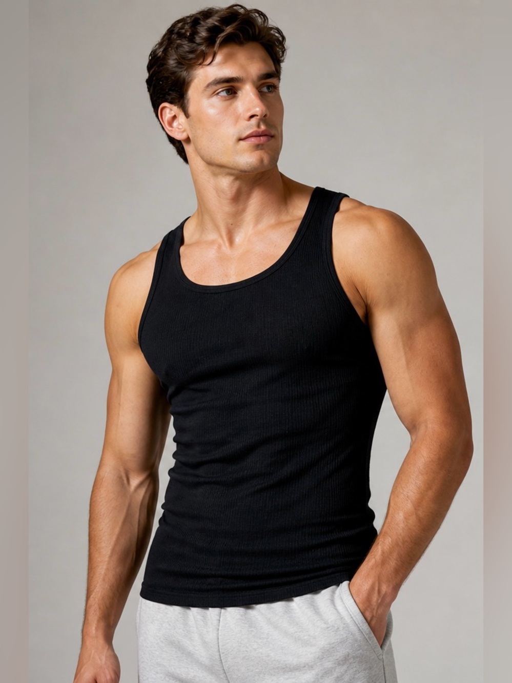 Perry Ellis 3 Pack Tank Tops Men’s Large Cotton Blend